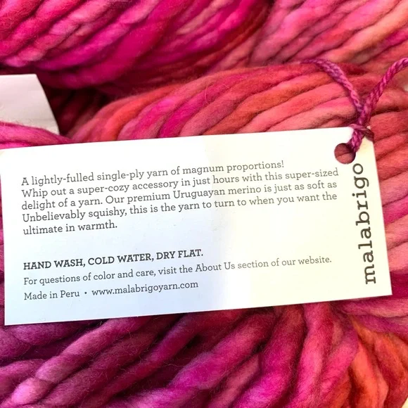 Brand new 6 Skeins Malabrigo Rasta Yarn English Rose Super Bulky Pure Merino - Picture 7 of 7